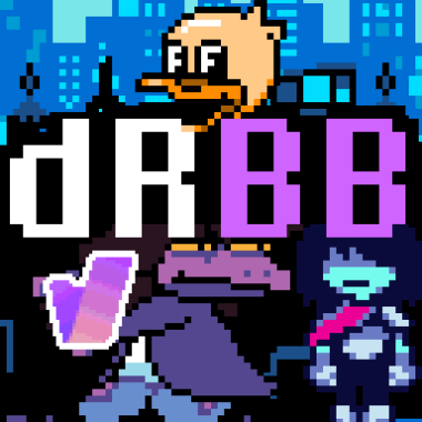 "Kris, where the hell are we?" - says Susie, while holding Kbin folder and sternly looking at Kris with suspicion. Text in center reads "dRBB", meaning "dR Bulletin Board". Duck is smiling.