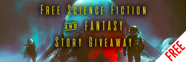 Free Science Fiction and Fantasy Story Giveaway. Two astronauts in suits approach a strange blue-green sphere covered in black alien overgrowth.