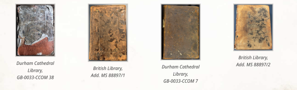 Image of all four of Thornton's mansucript books, with their library call numbers. Screenshot from Alice Thornton's Books website.