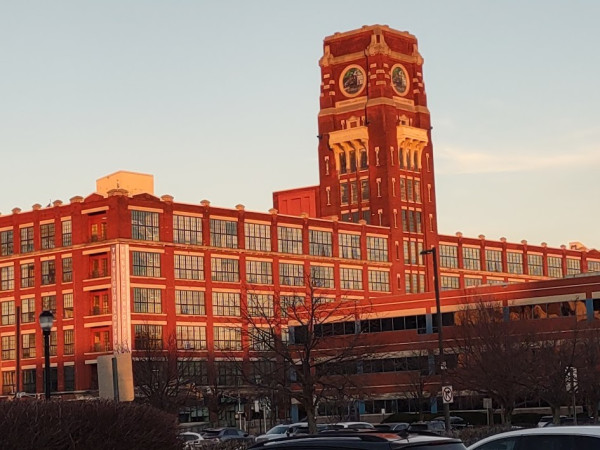 Photo: The Victor condominiums, and formerly, Building 17, RCA Victor Company, Camden New Jersey Plant. The building is colloquially known as the Nipper Building, for the stained glass windows in the building's tower, which depict the painting, "His Master's Voice," by Francis Barraud.