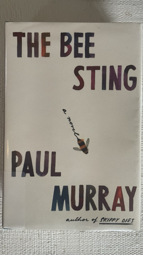 Book cover featuring not much other than a tiny bee