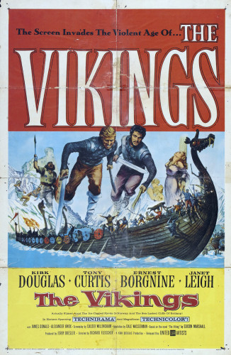 Movie poster of the movie THE VIKINGS (1958).