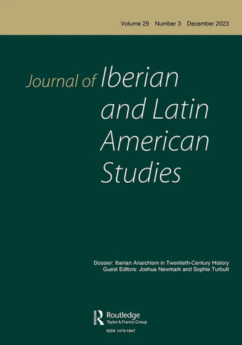 Cover of the third number of volume 29 of the Journal of Iberian and Latin American Studies, with the dossier “Iberian Anarchism in Twentieth-Century History”, guest edited by Joshua Newmark and Sophie Turbutt.