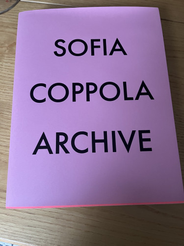 Cover of Sofia Coppola Archive. Black font on pink cover