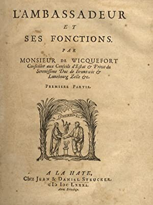 Title page of L'ambassadeur et ses fonctions by Abraham de Wicquefort