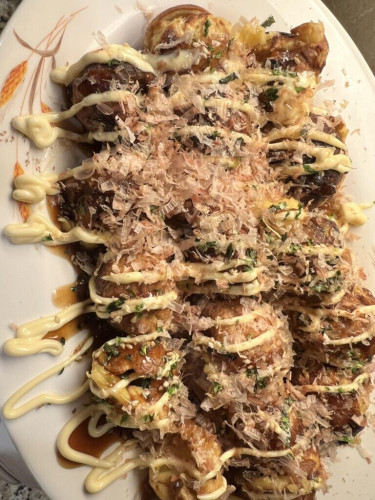 First time making takoyaki, not pretty but was very yummy!
